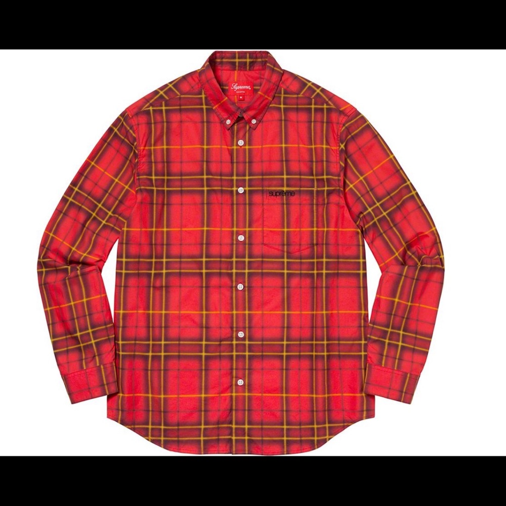 Supreme spray tartan shirt